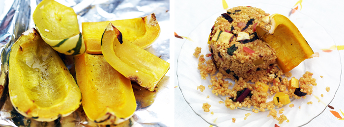 Warm Curried Millet Salad with Delicata Squash