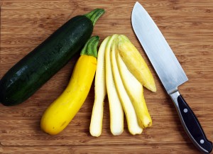 Grilled summer squash