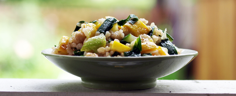 Grilled summer squash