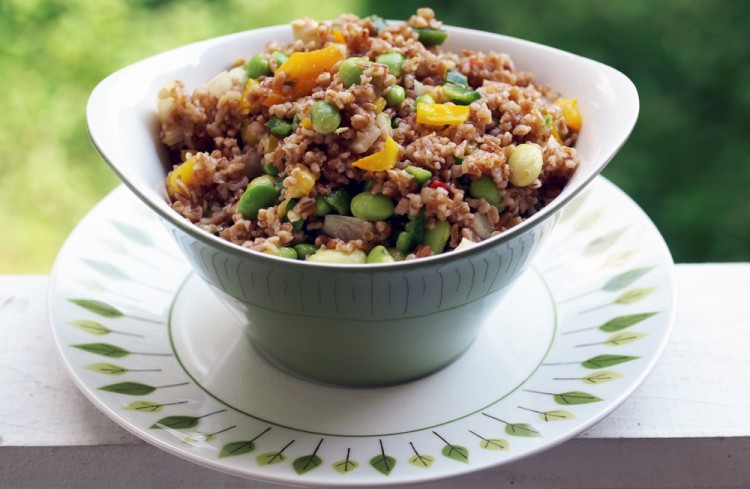 Asian Bulgur & Edamame Salad