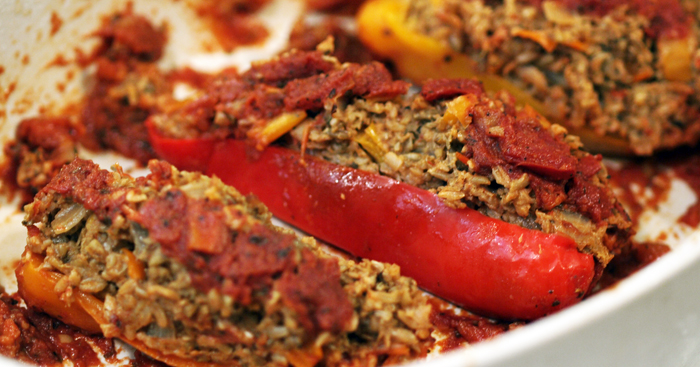 Freekah Stuffed Peppers