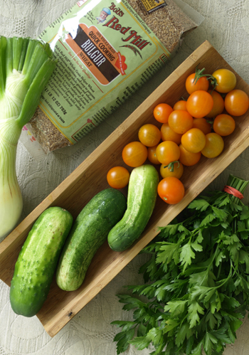 Tabbouleh Salad ingredients